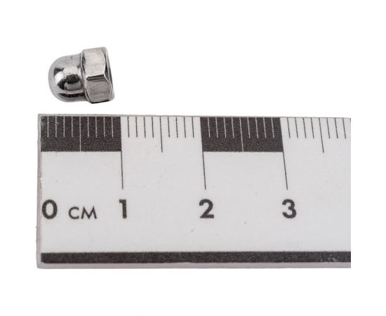 Шестигранная колпачковая гайка DINFIX DIN 1587, нерж А2, M4, 10 шт. 00-00003334 – изображение 2