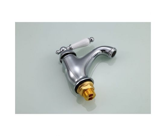 Смеситель для раковины MYNAH глянцевый хром, высота 140 мм, латунь M1031 – изображение 3