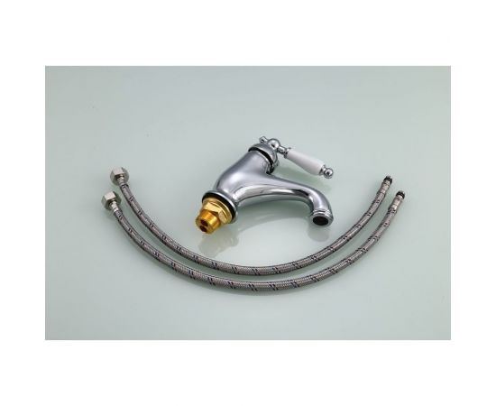 Смеситель для раковины MYNAH глянцевый хром, высота 140 мм, латунь M1031 – изображение 2