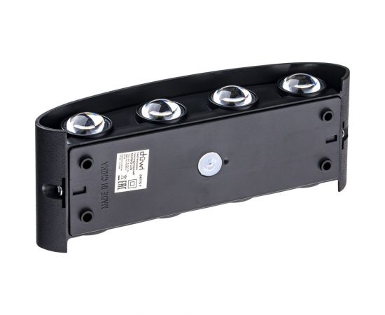 Настенный накладной светильник duwi NUOVO LED 8Вт ABS пластик 3000К IP54 черный 8 лучей 24772 6 – изображение 7