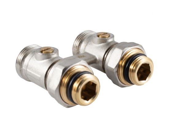 Узел нижнего подключения радиатора PROFACTOR прямой шаровой 1/2х3/4 ЕК PF RVS 612 – изображение 4