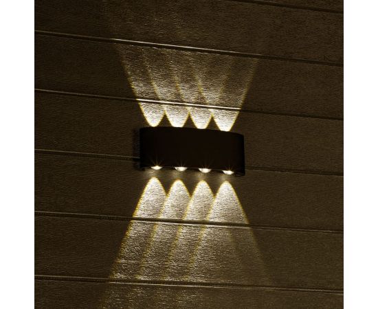 Настенный накладной светильник duwi NUOVO LED 8Вт ABS пластик 3000К IP54 черный 8 лучей 24772 6 – изображение 11