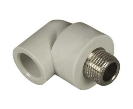 Угольник комбинированный с наружной резьбой VALFEX PP-R серый, 25 мм х3/4"", 90 градусов 10126025Г 127-0493 