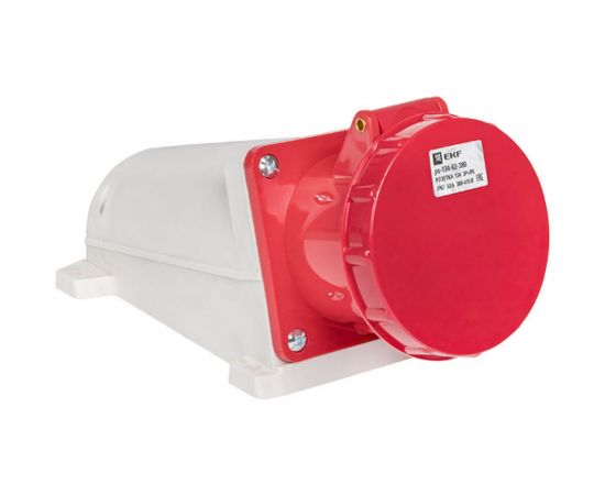 Кабельная розетка EKF 63А 3Р+Е IP44 на пов 380В 134 ps-134-63-380 
