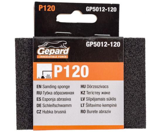 Губка абразивная 4-х сторонняя Р120 Gepard GP5012-120 