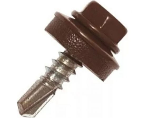 Кровельный саморез STARFIX 4,8x19 мм, цинк, шайба с прокладкой, PT3, RAL 8019, 250 шт. SMC2-22690-250 