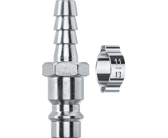 Переходник KRAFTOOL штуцер ""елочка"" 8 мм - рапид штуцер, с хомутом 06597-08 