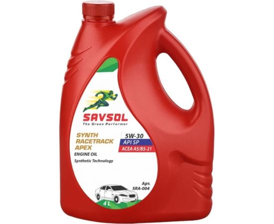 Моторное масло SAVSOL SSR APEX синтетическое, 5W-30, ACEA А5/В5-21, API SL/CF, 4 л SRA-004 