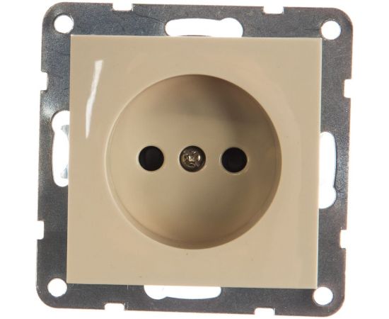 Розетка LK Studio без з/к, со шторками, бежевый 863301-1 