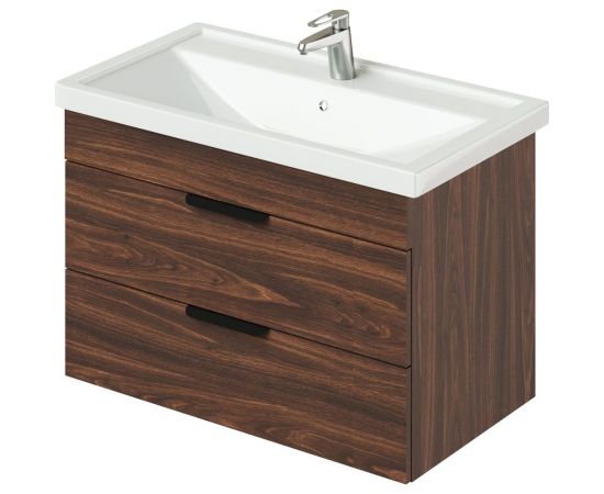 Тумба с раковиной IKA Alta 80 подвесная 815x455x540 Дуб бурбон 4657784358016 