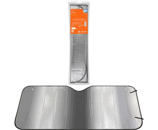 Солнцезащитная шторка Airline 60 см на лобовое стекло 140г/м2, серая, 60x125 см ASPS-60-01 