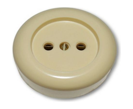 Круглая розетка ООО Ливны-Электро РА 10-007 слоновая кость РАф 711 