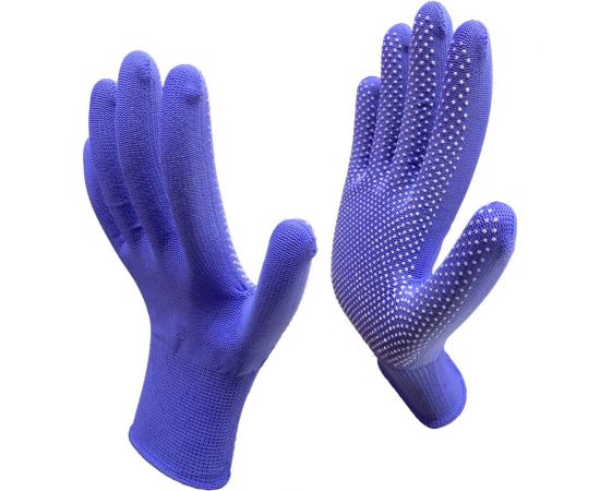 Рабочие нейлоновые перчатки Master-Pro МИКРОТАЧ синие, 1 пара 2513-NPVC-BLUE-L 