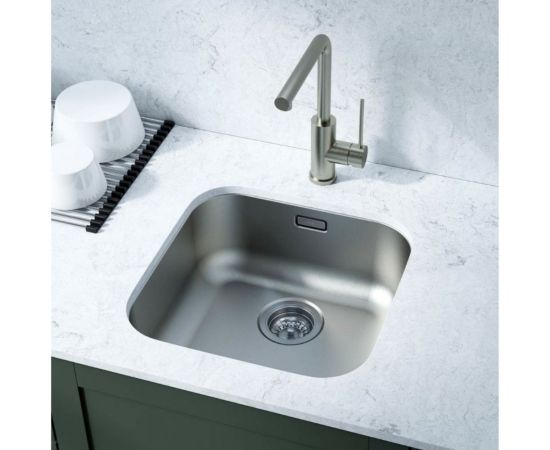 Мойка IDDIS Mate нержавеющая сталь, сатин, 446x446 MAT44S0i77 – изображение 3