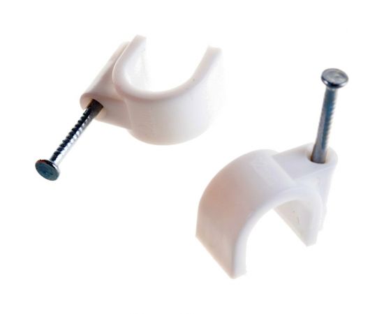 Круглая скоба с гвоздем Зубр для крепления кабеля 12мм, 40шт 45111-12 – изображение 3