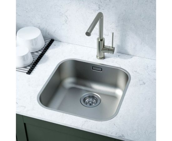 Мойка IDDIS Mate нержавеющая сталь, сатин, 446x446 MAT44S0i77 – изображение 2