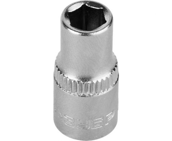 Головка торцовая МАСТЕР (6 мм; 1/4""; Cr-V; FLANK) Зубр 27715-06 – изображение 2