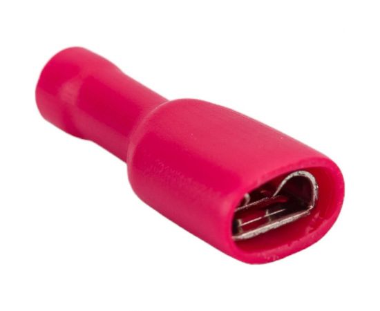 Полностью изолированная клемма "мама" Nord-Yada 6.3мм 0.5-1.5кв.мм (красная) 905348 – изображение 2