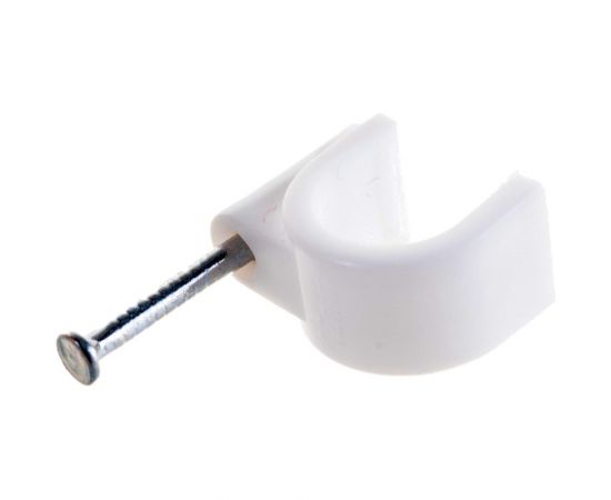 Круглая скоба с гвоздем Зубр для крепления кабеля 12мм, 40шт 45111-12 – изображение 2