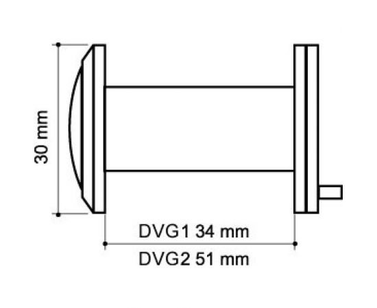 Дверной глазок ARMADILLO оптика стекло DV-PRO 1/60-35/BR/HD (DVG1/HD) AB бронза 36481 – изображение 2