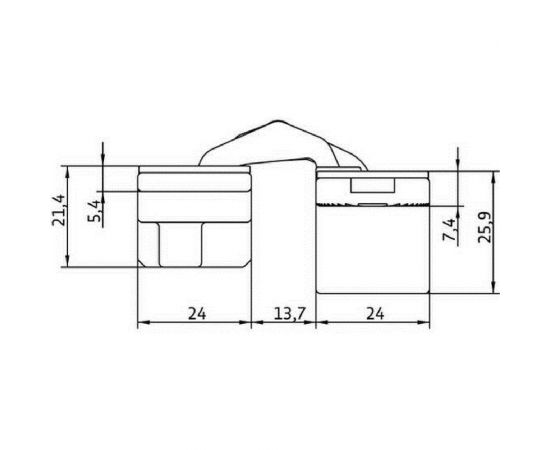 Скрытая петля MORELLI HH-4 PG цвет - золото 9010625 – изображение 3