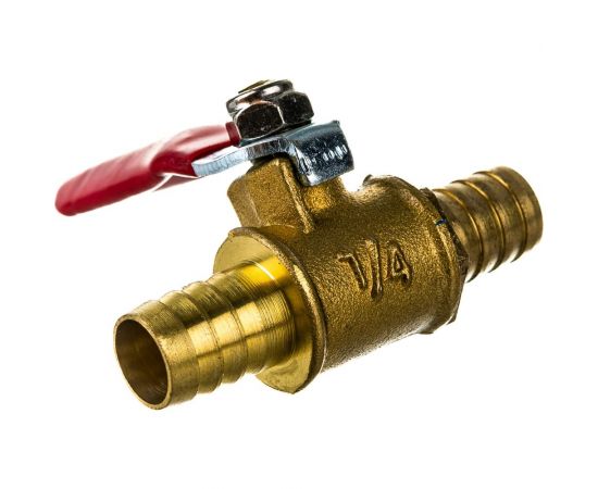 Шаровой кран Pegas pneumatic латунь, елочка, под шланг, 10x10 мм 4412 – изображение 2