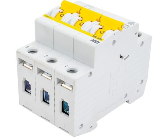 Автоматический выключатель IEK ВА47-60M 3Р 63А 6кА С MVA31-3-063-C – изображение 2