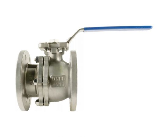 Шаровый кран DN.ru КШФП.316.200 Ду80 Ру16 с ISO-фланцем и рукояткой D160-04877 – изображение 4