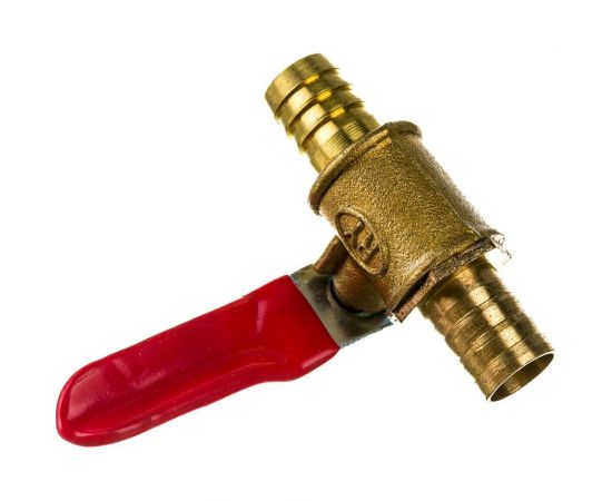 Шаровой кран Pegas pneumatic латунь, елочка, под шланг, 10x10 мм 4412 – изображение 4