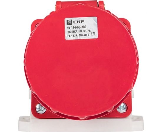 Кабельная розетка EKF 63А 3Р+Е IP44 на пов 380В 134 ps-134-63-380 – изображение 6