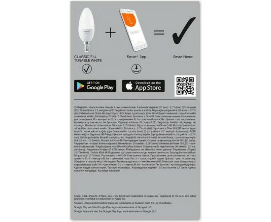 Умная WiFi лампа LEDVANCE SMART+ WiFi Candle Tunable White 40 5 W/2700…6500K E14 4058075485556 – изображение 2