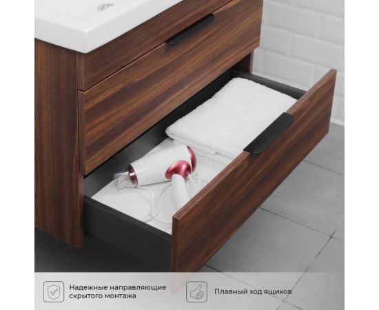 Тумба с раковиной IKA Alta 80 подвесная 815x455x540 Дуб бурбон 4657784358016 – изображение 5