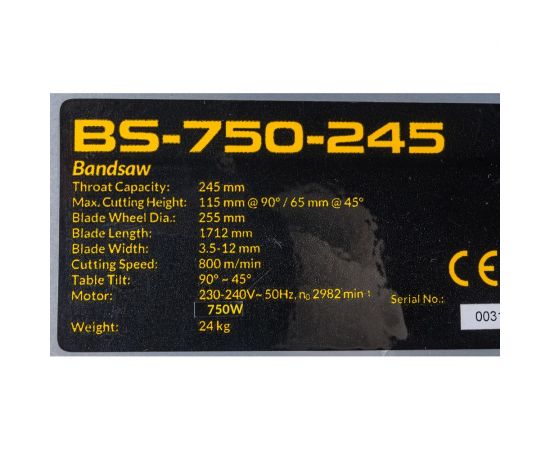 Ленточная пила Zitrek ВS-750-245 067-1031 – изображение 12