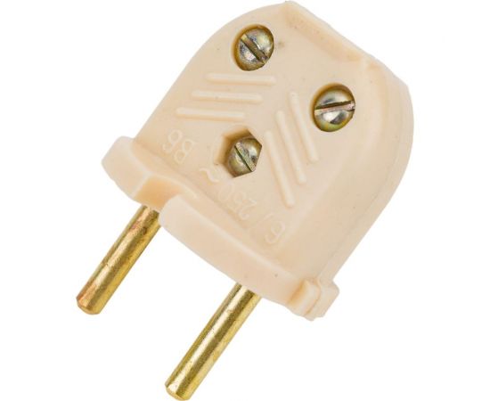 Электровилка ООО Ливны-Электро В6-001 разборная плоская л/ш слоновая кость В 6141л 