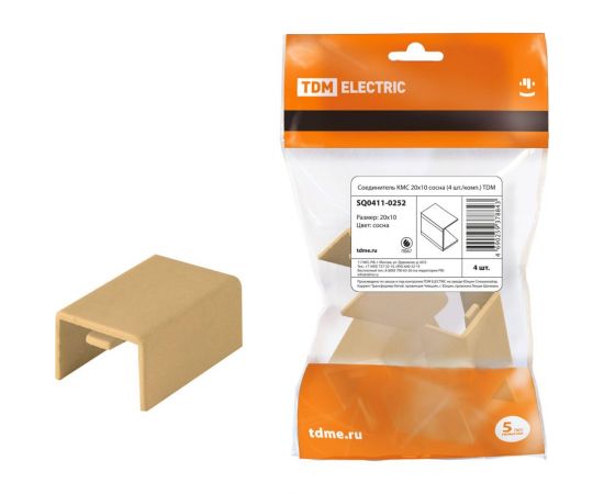 Соединитель TDM КМС 20x10 сосна (4 шт./комп.) SQ0411-0252 