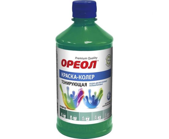 Тонирующая краска - колер ОРЕОЛ изумруд, 0.725 кг 5694 