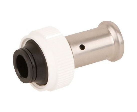 Пресс фитинг с накидной гайкой под евроконус HENCO ПВДФ пресс, белый, 20x3/4"" 19PKW-2005 