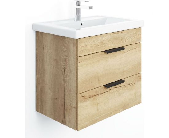 Подвесная тумба с раковиной Onika ЛЕГРАН 60.13 дуб галифакс ver.COMO 106142 