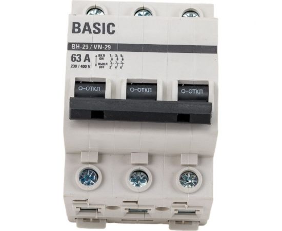 Выключатель нагрузки EKF 3P ВН-29 Basic 63А SQSL29-3-63-bas 