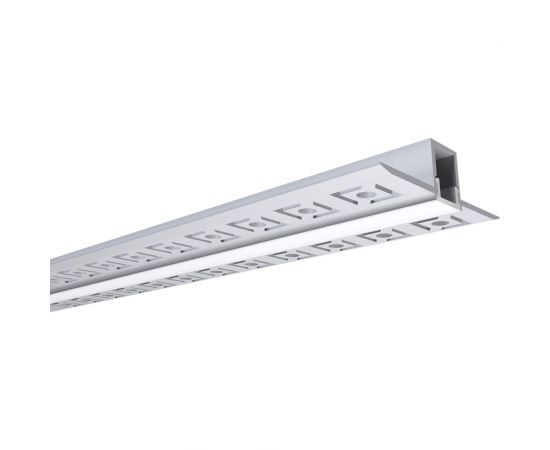 Алюминиевый профиль Apeyron для светодиодной ленты, штукатурка, серебро, 53x13мм, 2,5м, комплект 08-47 