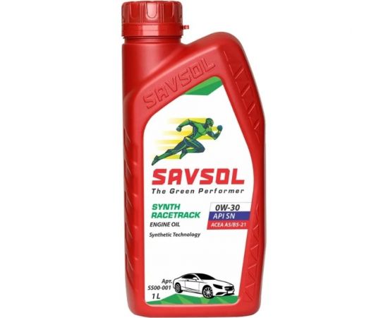 Моторное масло SAVSOL SSR синтетическое, 0W-30, ACEA A5/B5-16, API SL/CF, 1 л SS00-001 