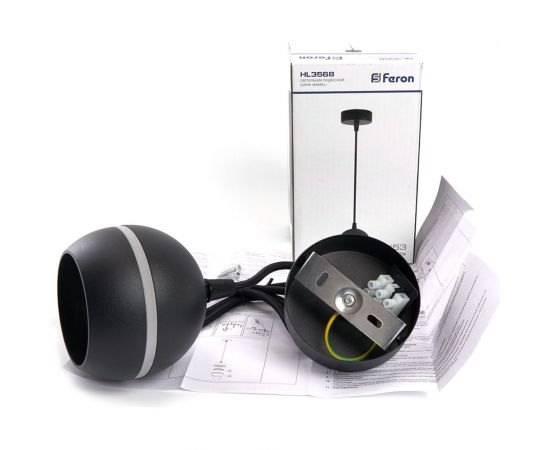 Светильник для натяжных потолков Feron HL3568 на подвесе GX53 15W 230V, черный 90*80, 48090 – изображение 10