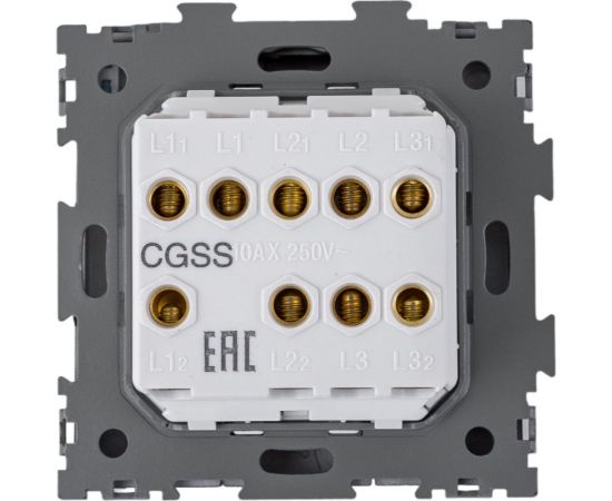 Трехклавишный проходной переключатель CGSS, черный Практика PL-W103-PBCM – изображение 2