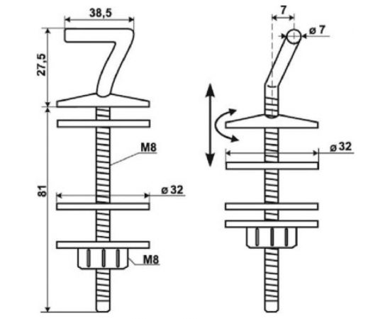 Комплект креплений для унитаза Wirquin из нержавеющей стали 10981439 – изображение 2