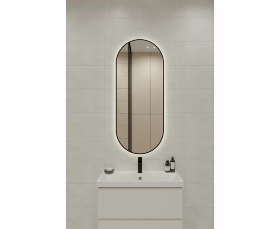 Зеркало Cersanit ECLIPSE smart 50x122 с подсветкой, овальное, в черной рамке 64200 – изображение 3