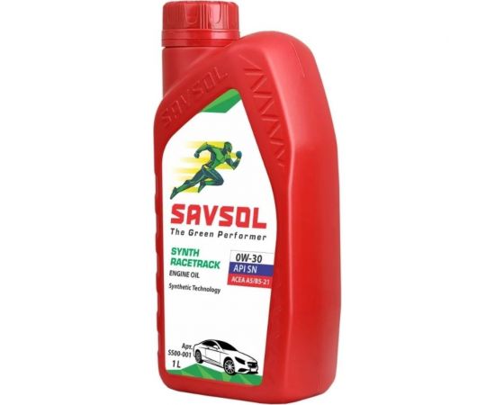 Моторное масло SAVSOL SSR синтетическое, 0W-30, ACEA A5/B5-16, API SL/CF, 1 л SS00-001 – изображение 3