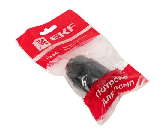 Карболитовый подвесной патрон EKF Е27 черн. индивидуальный пакет LHC-E27-s-p – изображение 4