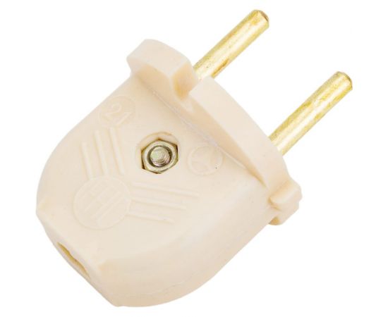 Электровилка ООО Ливны-Электро В6-001 разборная плоская л/ш слоновая кость В 6141л – изображение 3