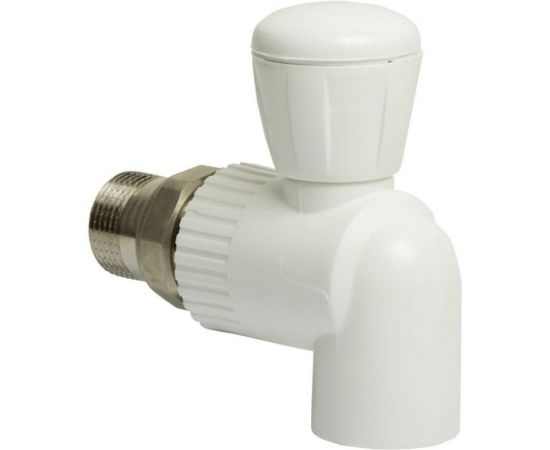 Шаровой кран VRT американка, 20-1/2"", угловой, EVER plast, белый 542466 – изображение 3