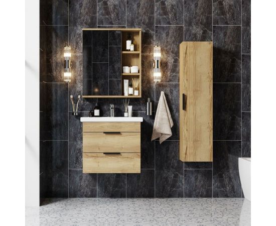 Подвесная тумба с раковиной Onika ЛЕГРАН 60.13 дуб галифакс ver.COMO 106142 – изображение 6